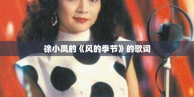 徐小凤的《风的季节》的歌词