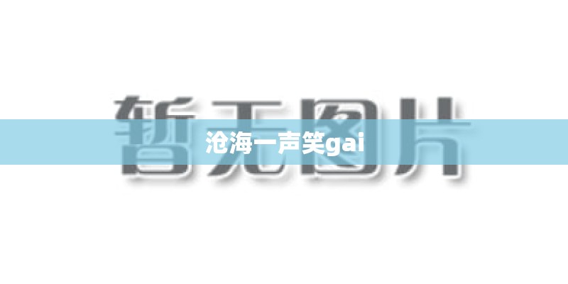 沧海一声笑gai