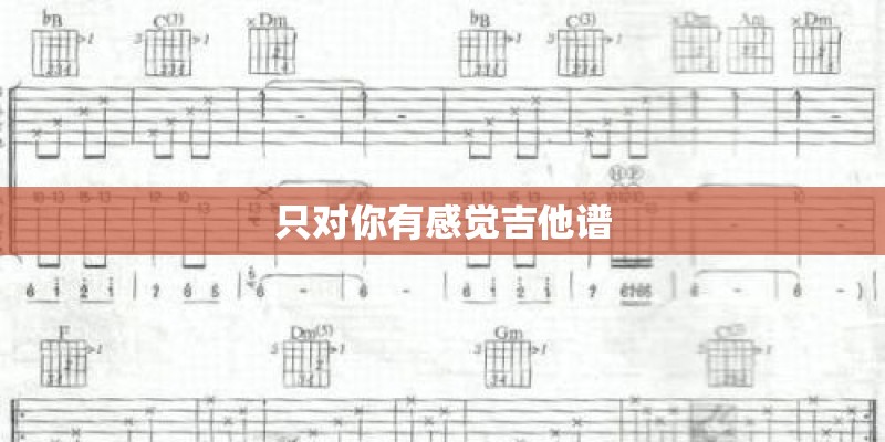 只对你有感觉吉他谱