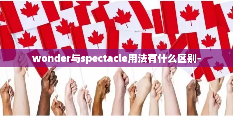wonder与spectacle用法有什么区别-
