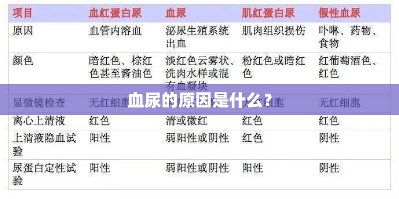血尿的原因是什么？
