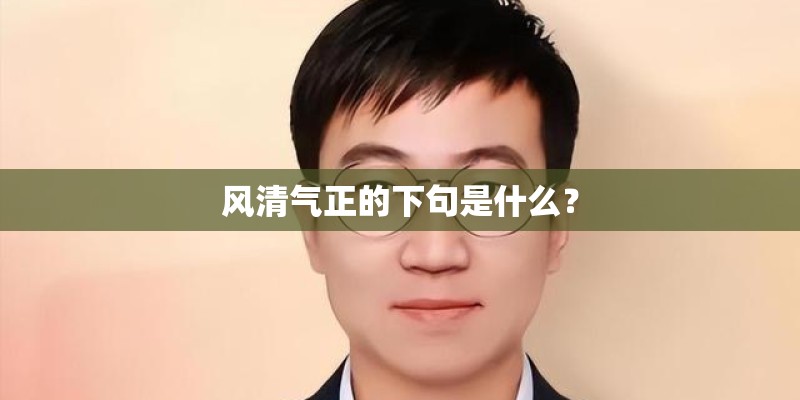 风清气正的下句是什么？