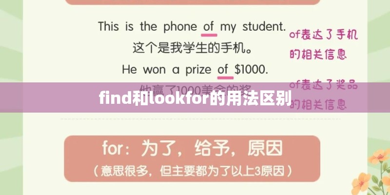 find和lookfor的用法区别
