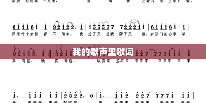 我的歌声里歌词
