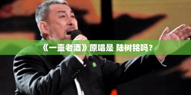《一壶老酒》原唱是 陆树铭吗？